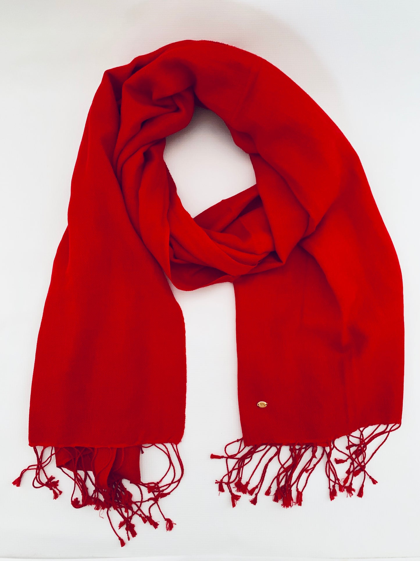 Handmade Personalised Initials 70/30 % Cashmere & Silk Pashmina Scarf - Konmay London