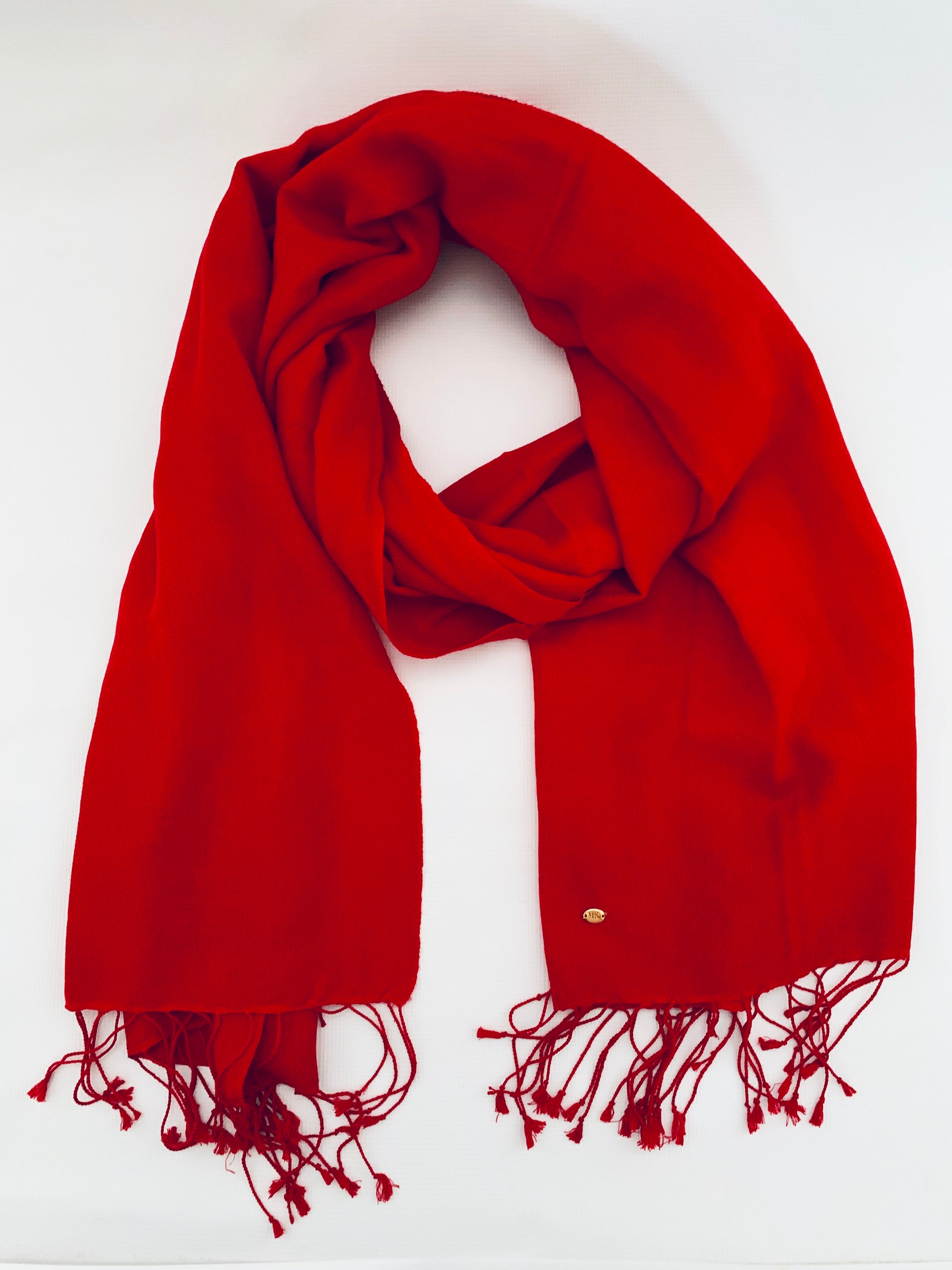 Handmade Personalised Initials 70/30 % Cashmere & Silk Pashmina Scarf - Konmay London