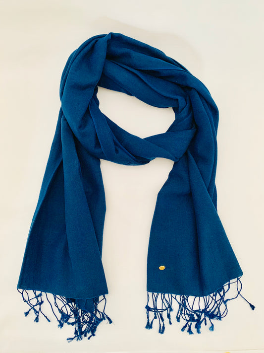 Handmade Personalised Initials 70/30 % Cashmere & Silk Pashmina Scarf - Konmay London