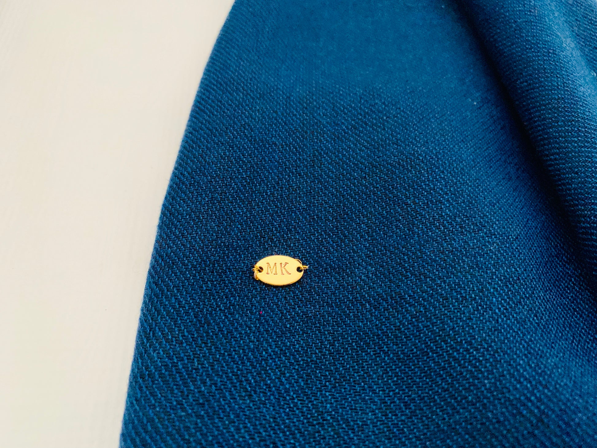 Handmade Personalised Initials 70/30 % Cashmere & Silk Pashmina Scarf - Konmay London