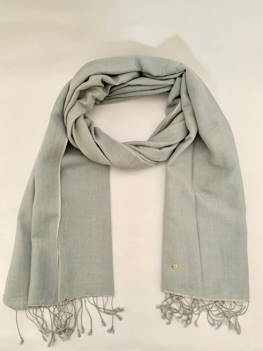 Handmade Personalised Initials 70/30 % Cashmere & Silk Pashmina Scarf - Konmay London