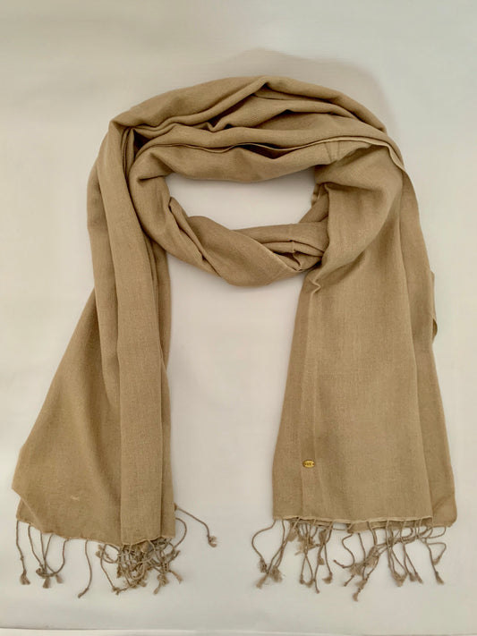 Handmade Personalised Initials 70/30 % Cashmere & Silk Pashmina Scarf - Konmay London