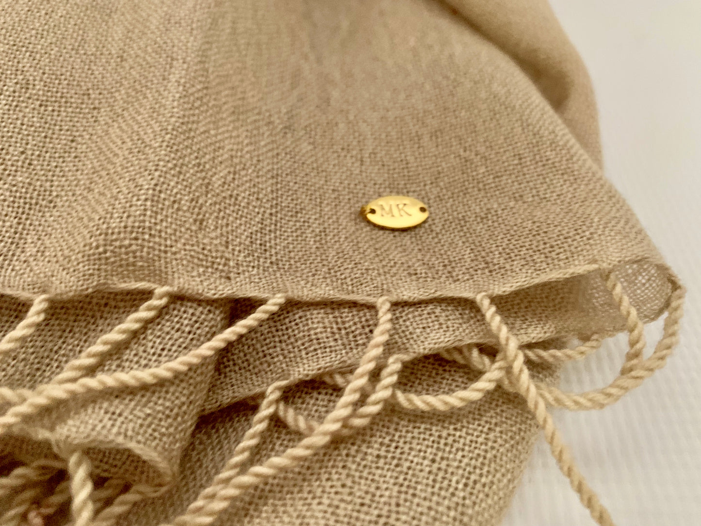Handmade Personalised Initials 100% Cashmere Scarf - Konmay London
