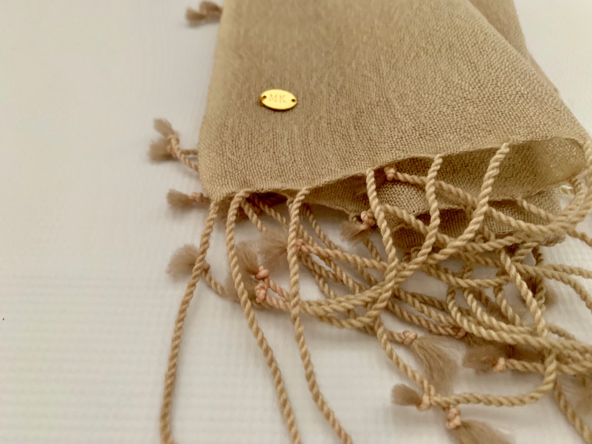 Handmade Personalised Initials 100% Cashmere Scarf - Konmay London