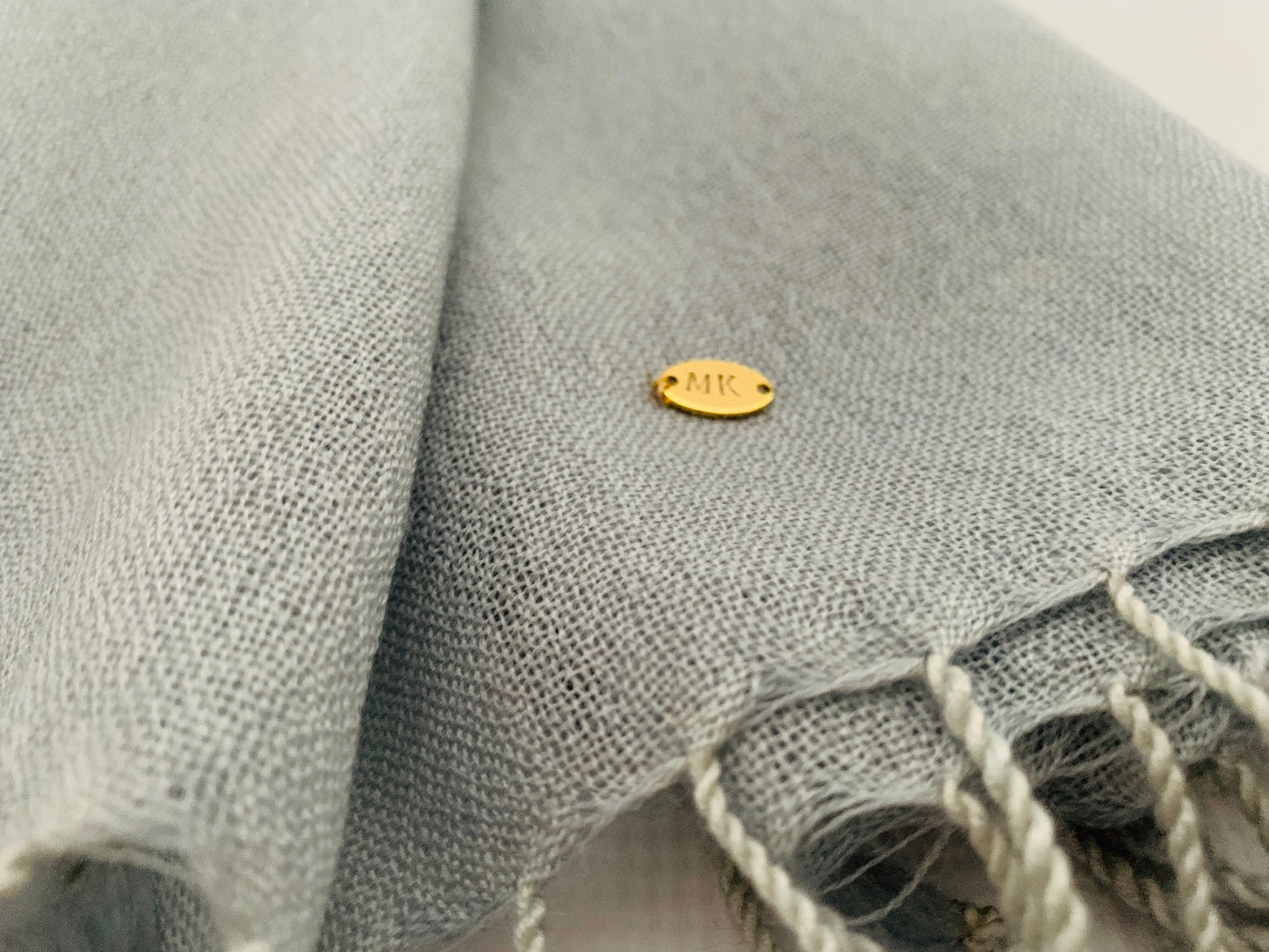 Handmade Personalised Initials 100% Cashmere Scarf - Konmay London