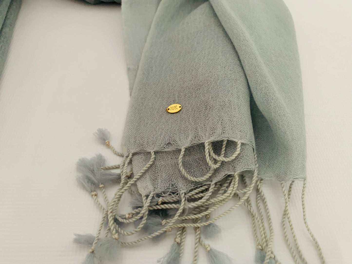 Handmade Personalised Initials 100% Cashmere Scarf - Konmay London