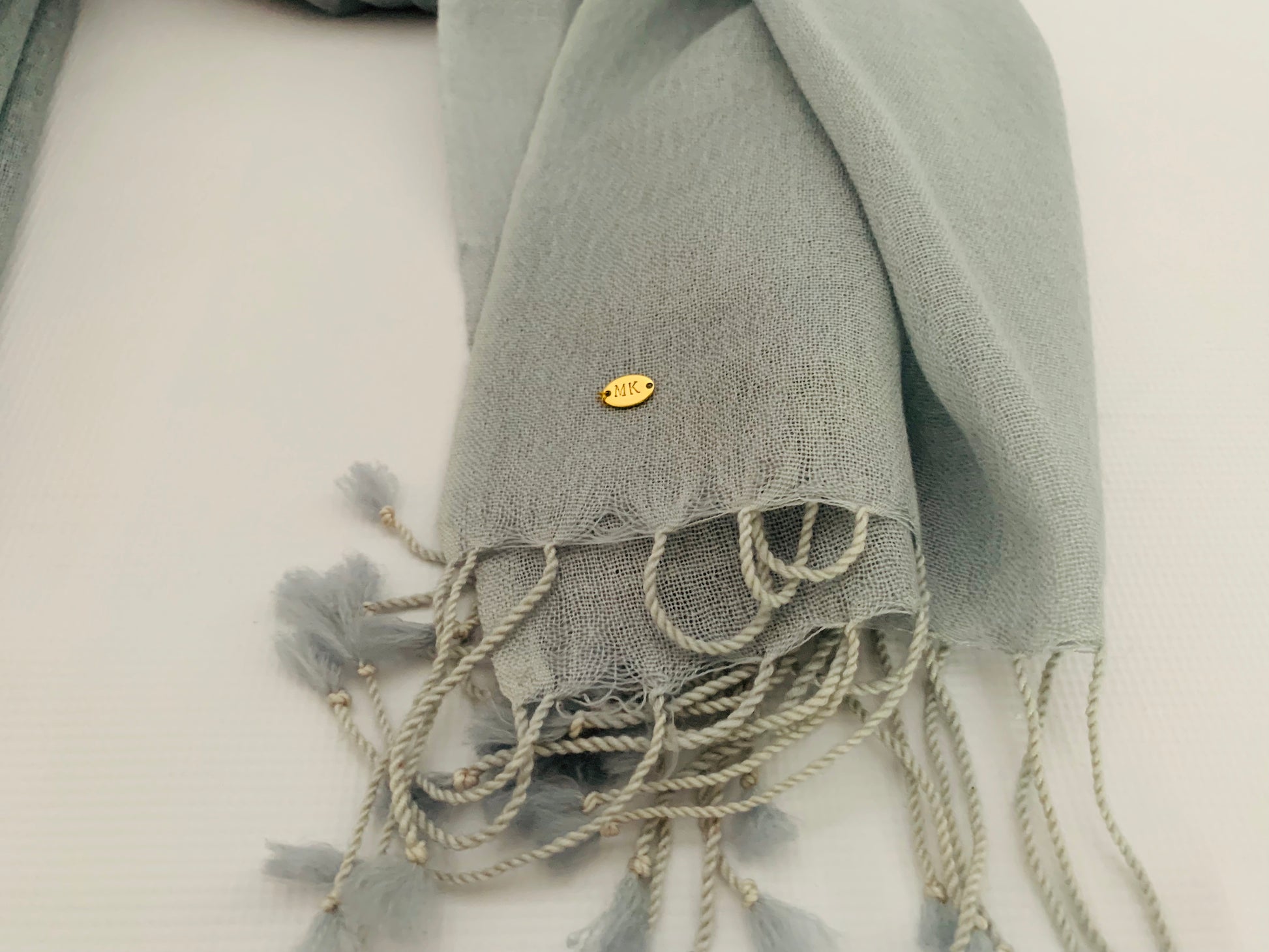 Handmade Personalised Initials 100% Cashmere Scarf - Konmay London