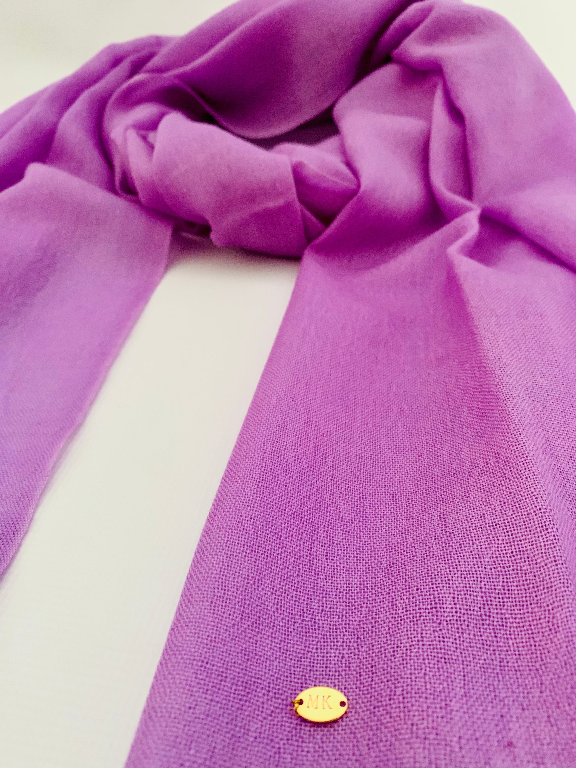 Handmade Personalised Initials 100% Cashmere Scarf - Konmay London