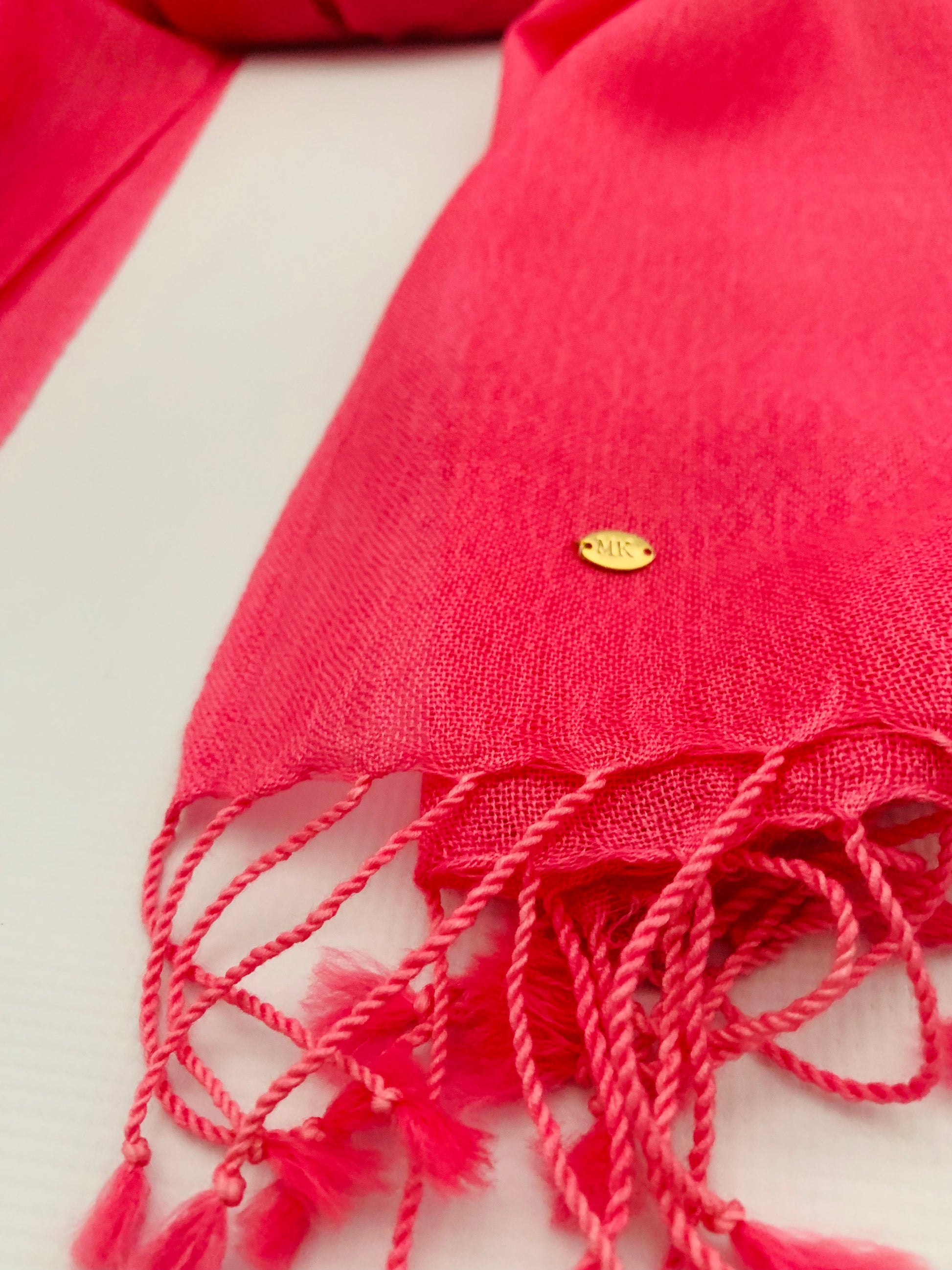 Handmade Personalised Initials 100% Cashmere Scarf - Konmay London