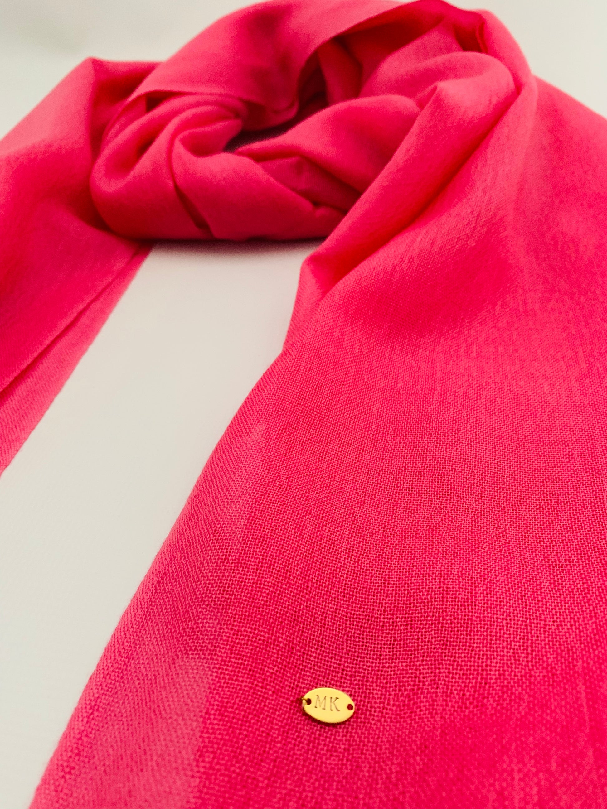 Handmade Personalised Initials 100% Cashmere Scarf - Konmay London