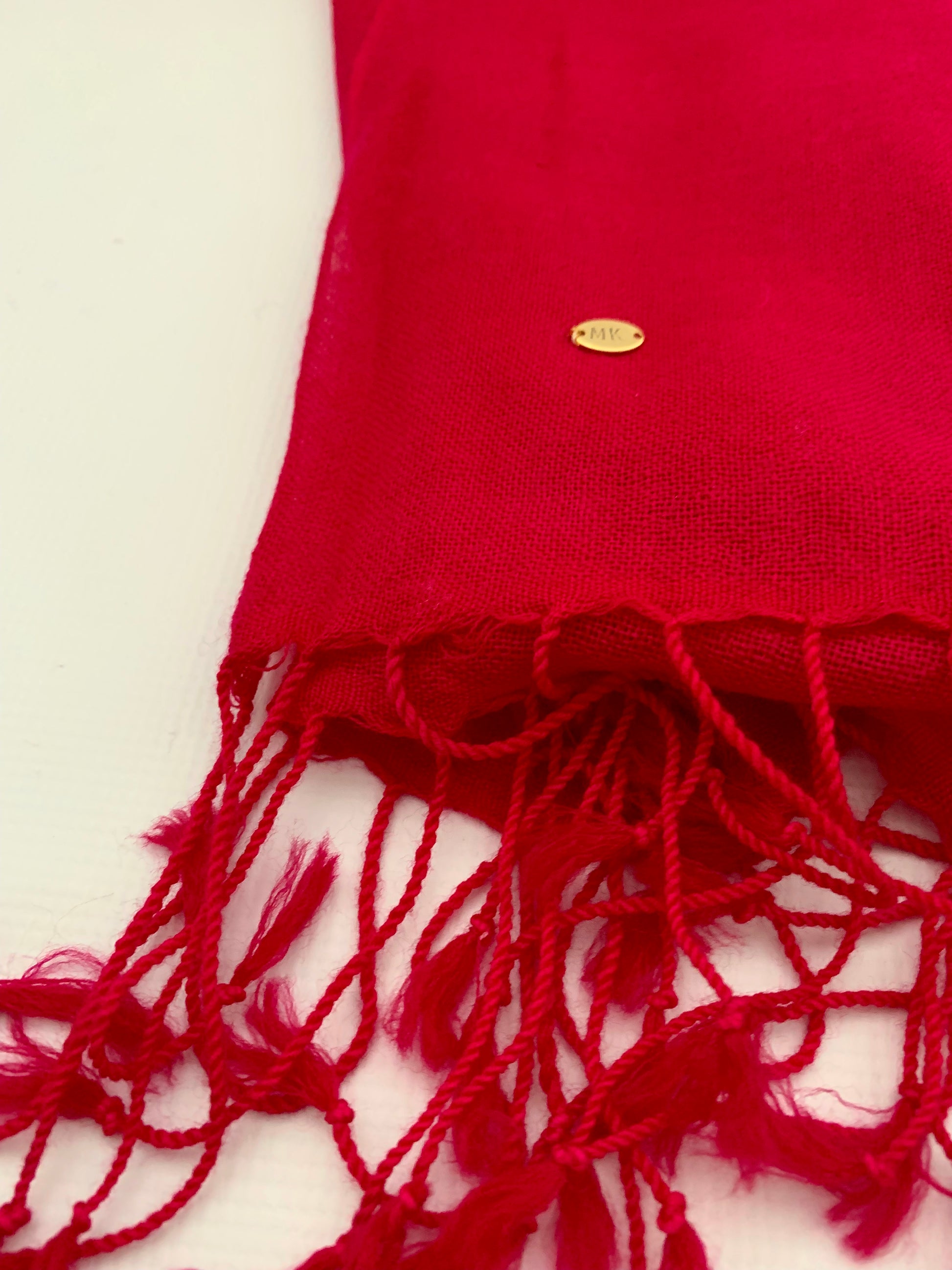 Handmade Personalised Initials 100% Cashmere Scarf - Konmay London
