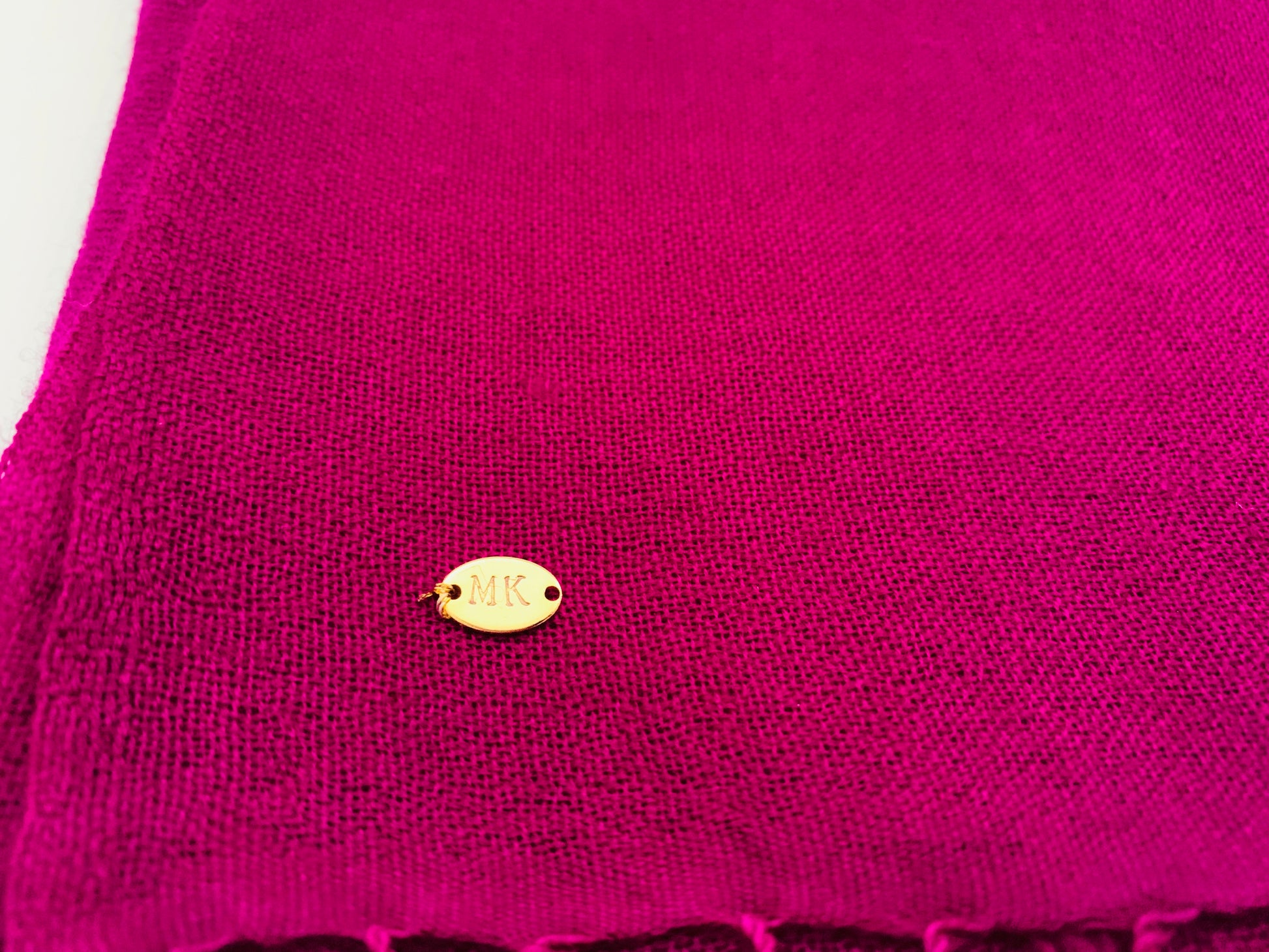 Handmade Personalised Initials 100% Cashmere Scarf - Konmay London