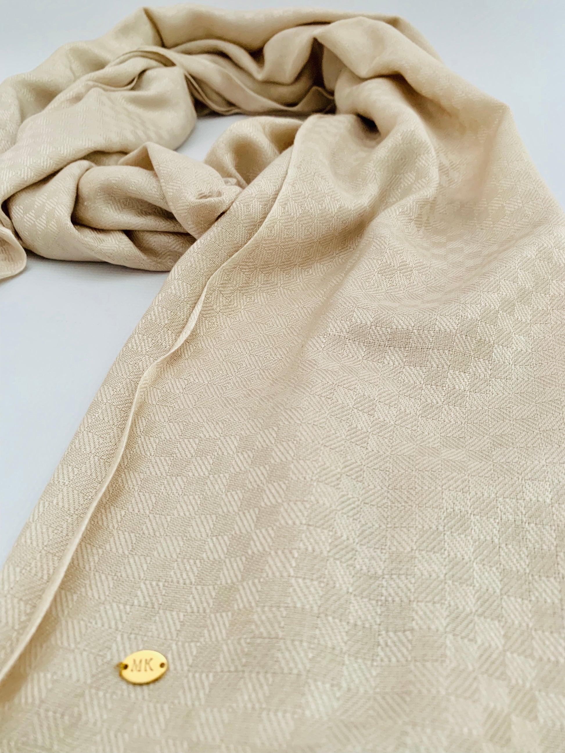 Personalised Initials Bamboo Fibre Scarf - Konmay London