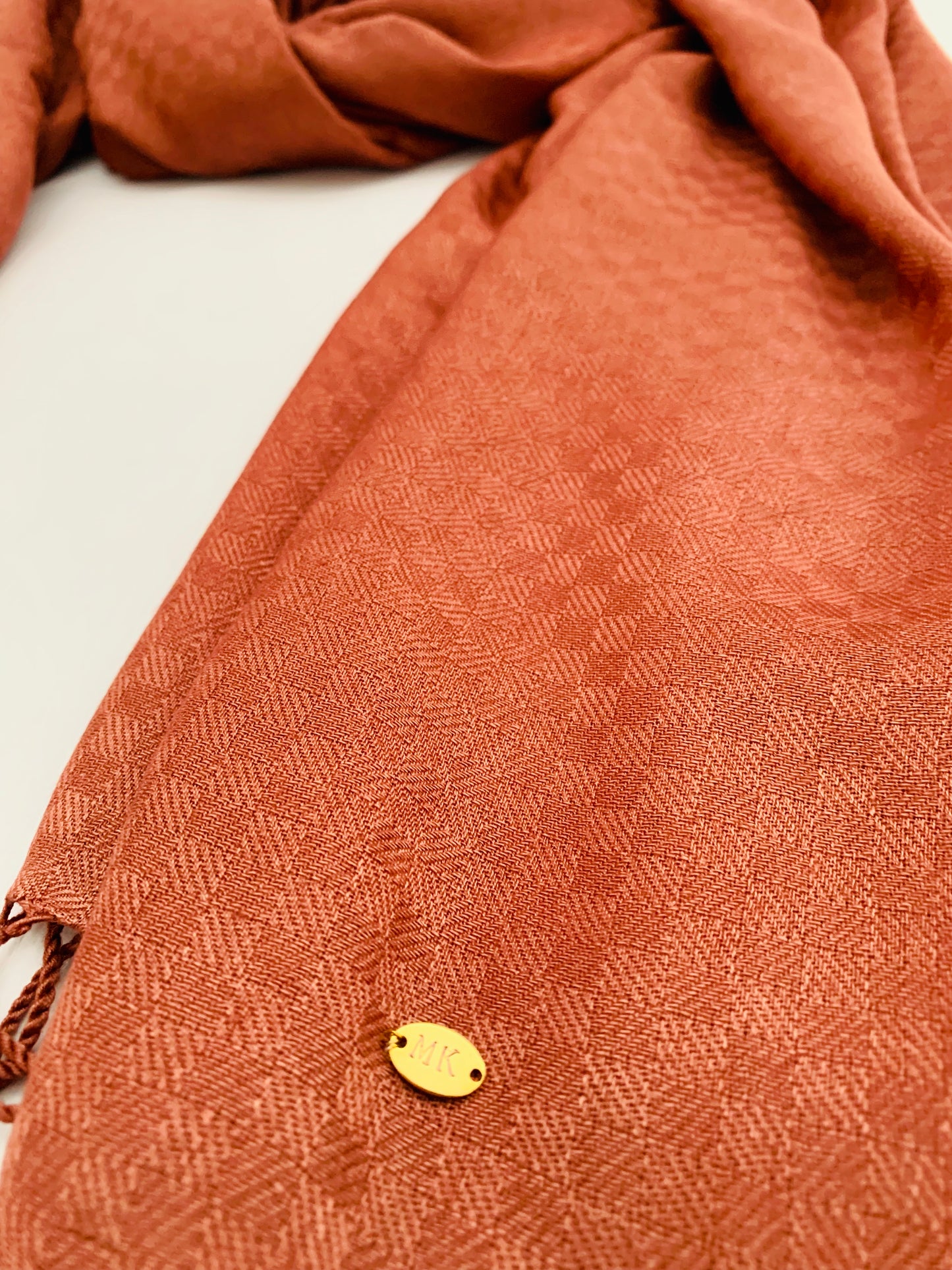 Personalised Initials Bamboo Fibre Scarf - Konmay London
