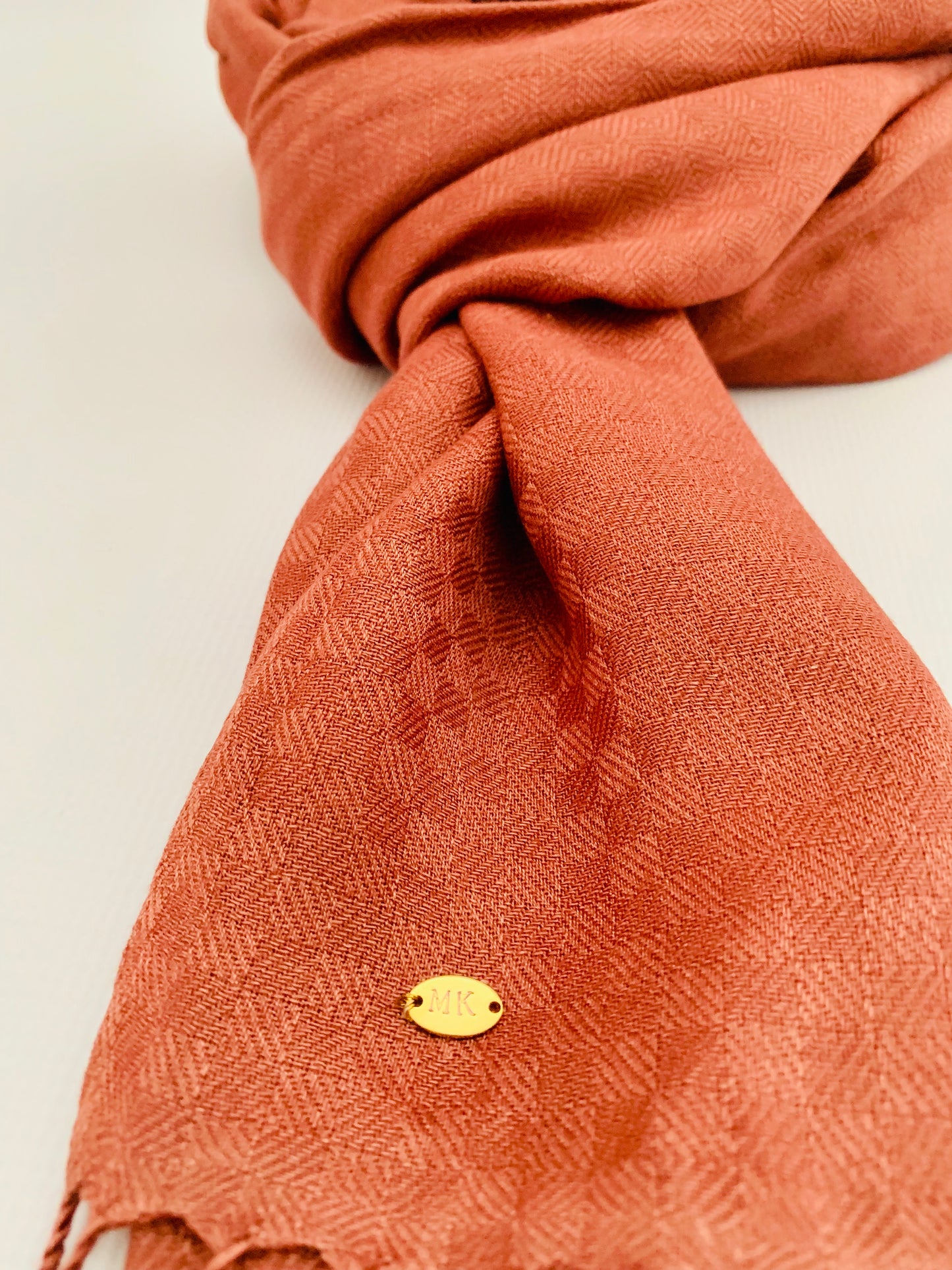 Personalised Initials Bamboo Fibre Scarf - Konmay London