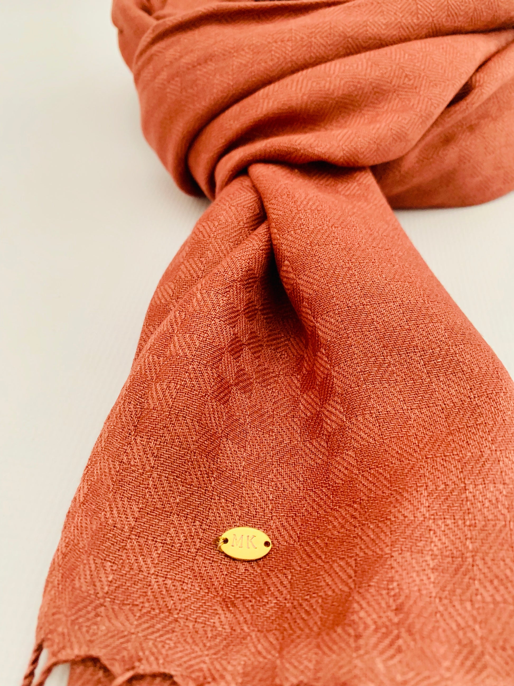 Personalised Initials Bamboo Fibre Scarf - Konmay London
