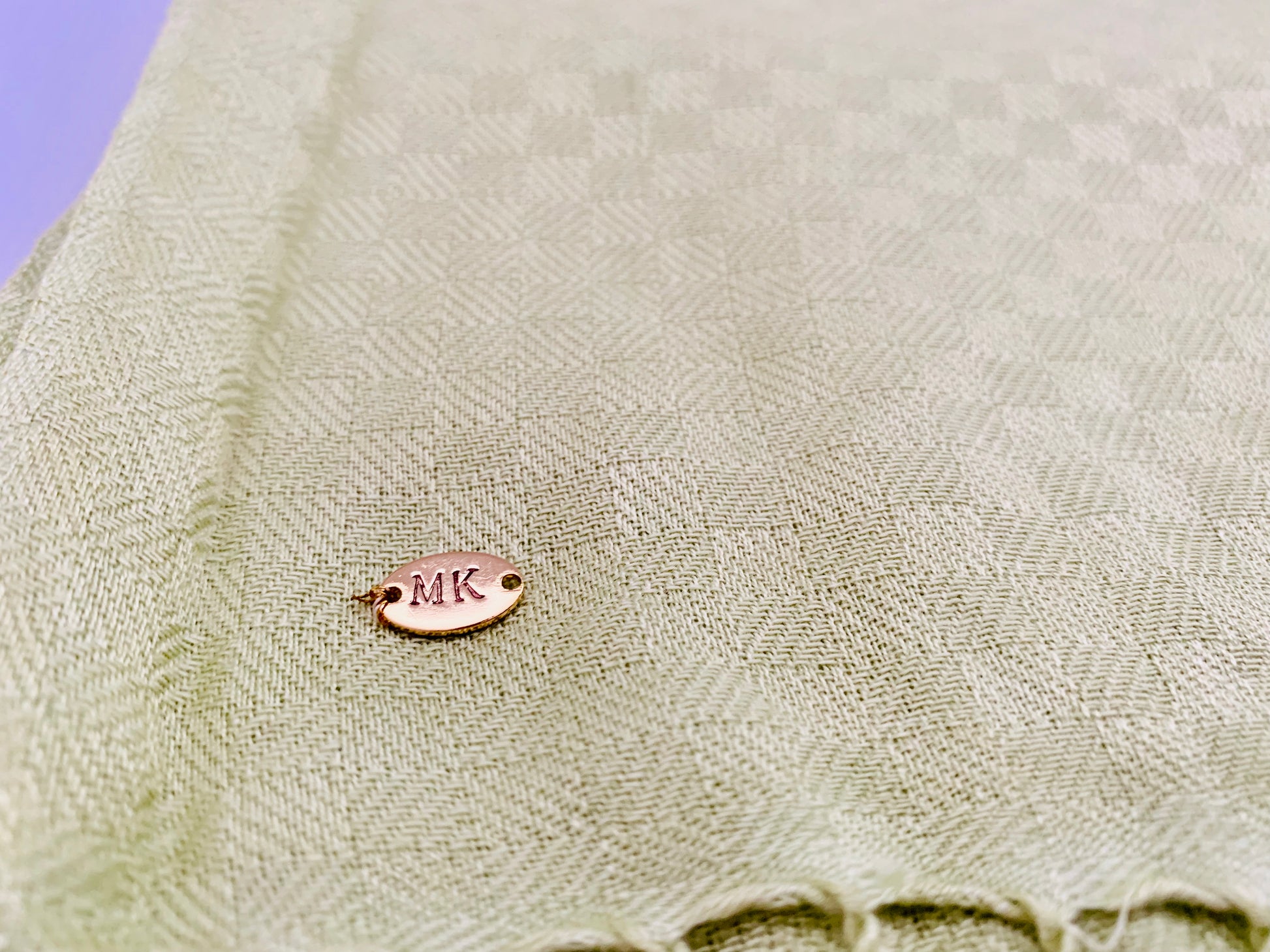 Personalised Initials Bamboo Fibre Scarf - Konmay London