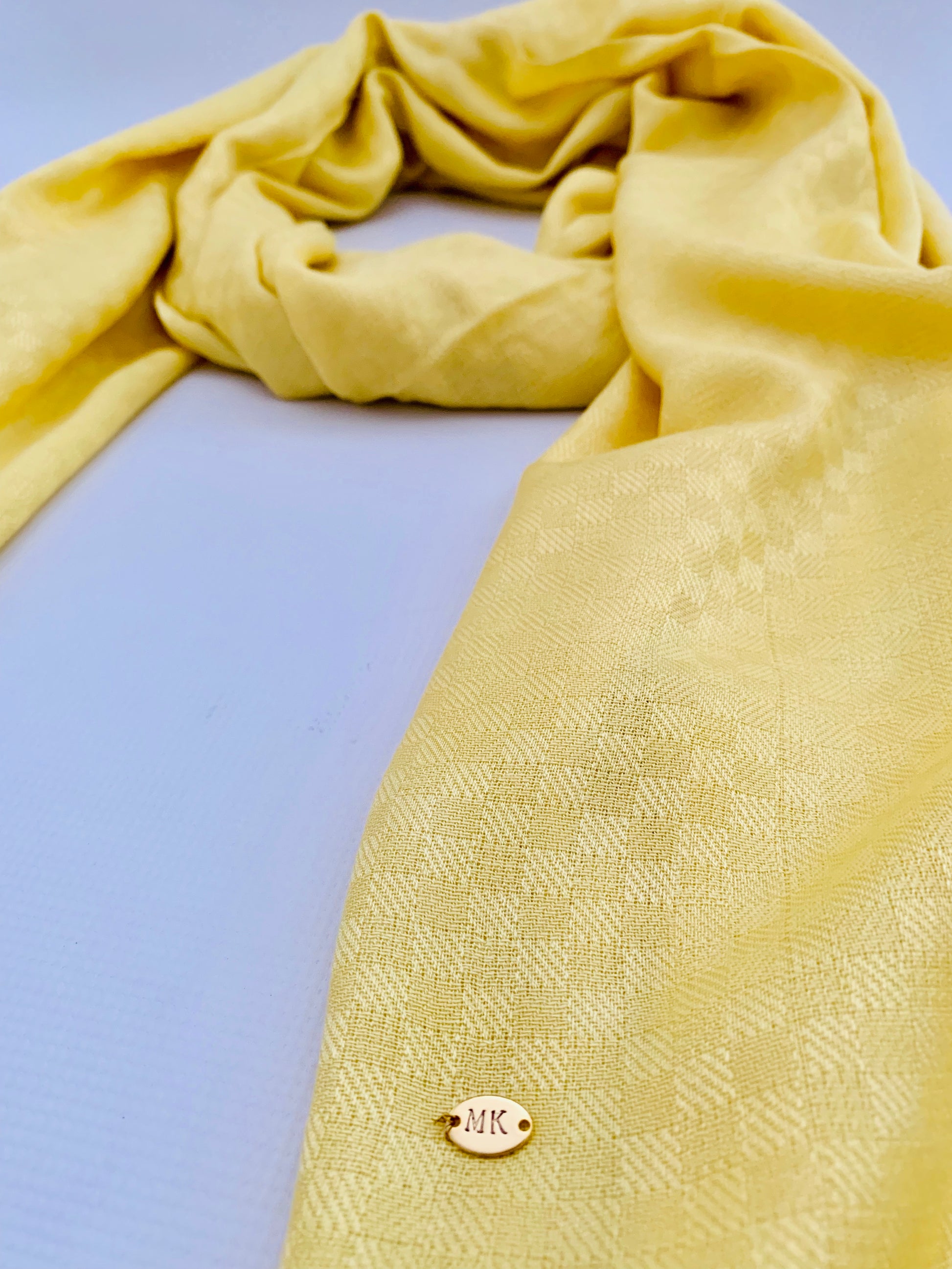 Personalised Initials Bamboo Fibre Scarf - Konmay London