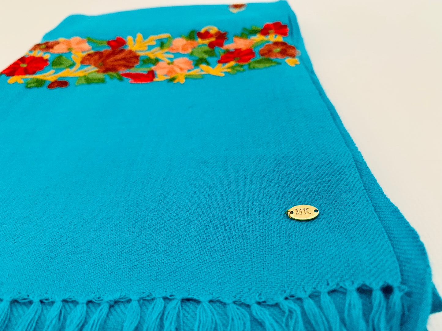 Handmade Personalised Initials Embroidery Scarf - Konmay London