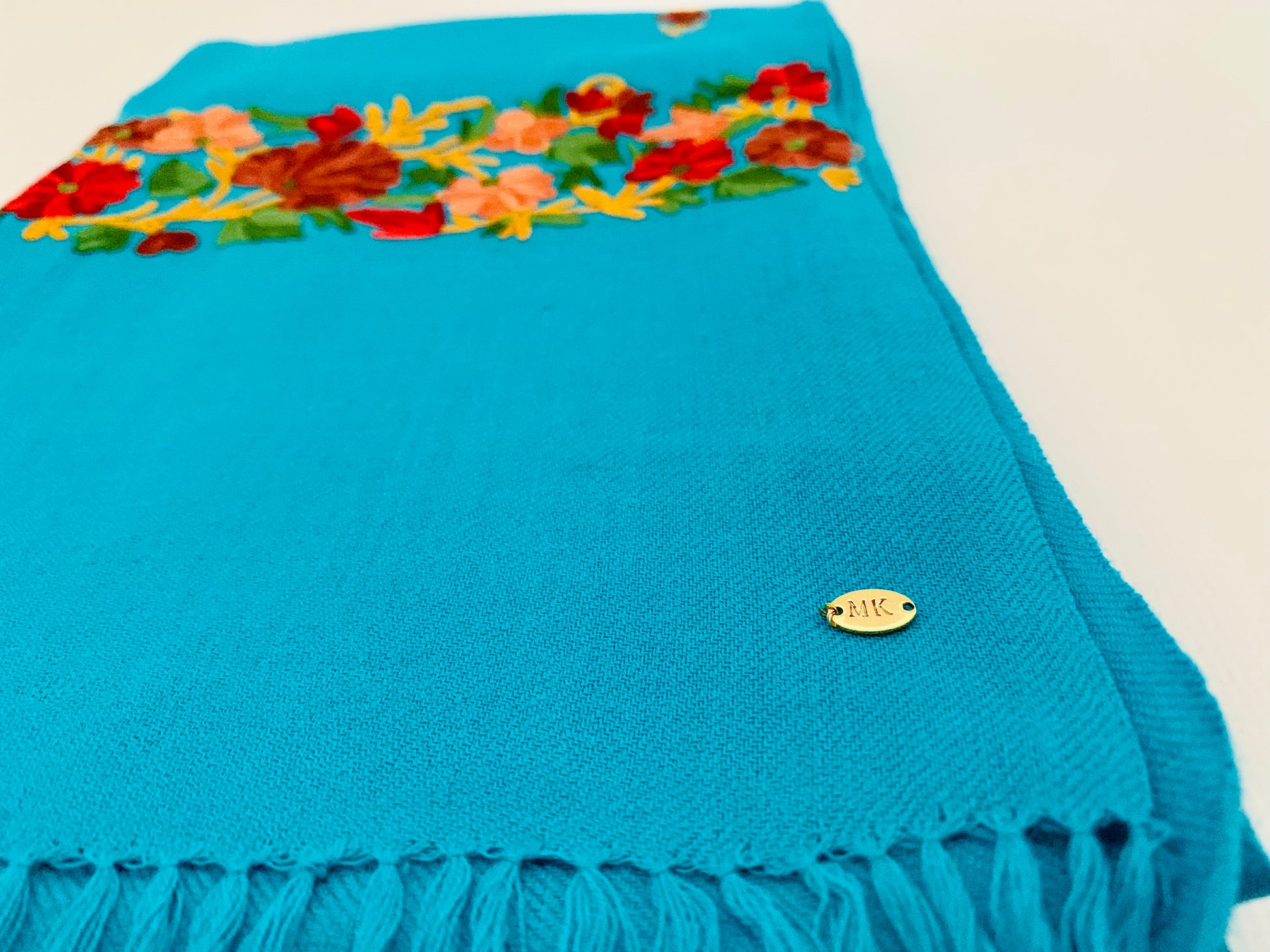 Handmade Personalised Initials Embroidery Scarf - Konmay London