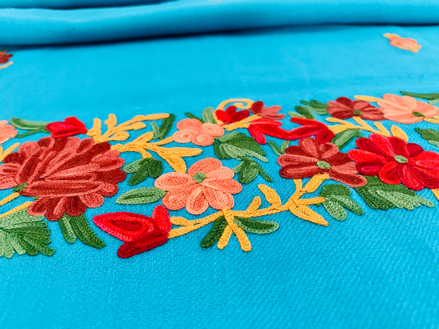 Handmade Personalised Initials Embroidery Scarf - Konmay London