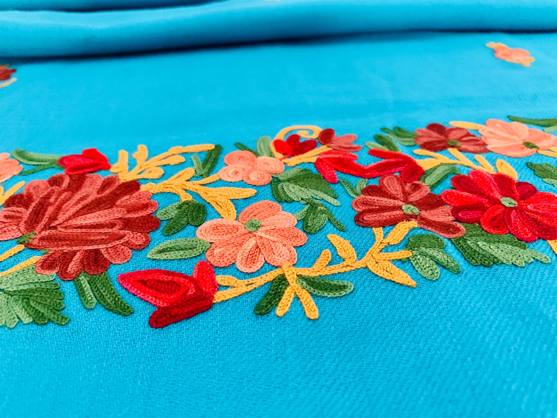 Handmade Personalised Initials Embroidery Scarf - Konmay London