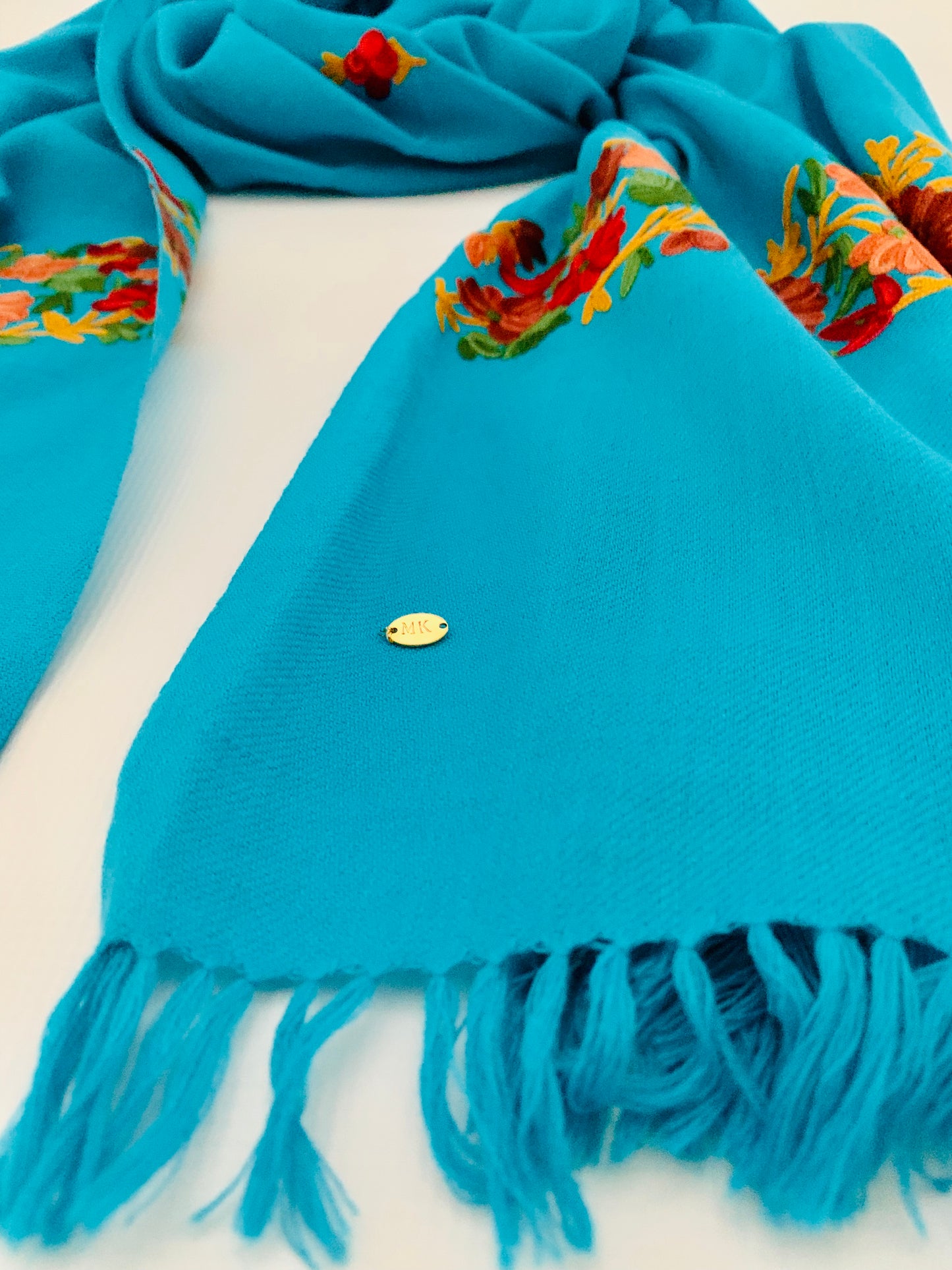 Handmade Personalised Initials Embroidery Scarf - Konmay London