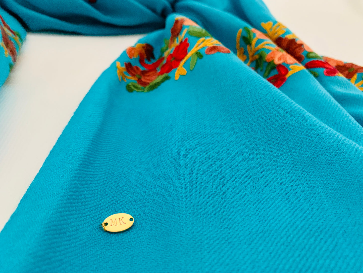 Handmade Personalised Initials Embroidery Scarf - Konmay London