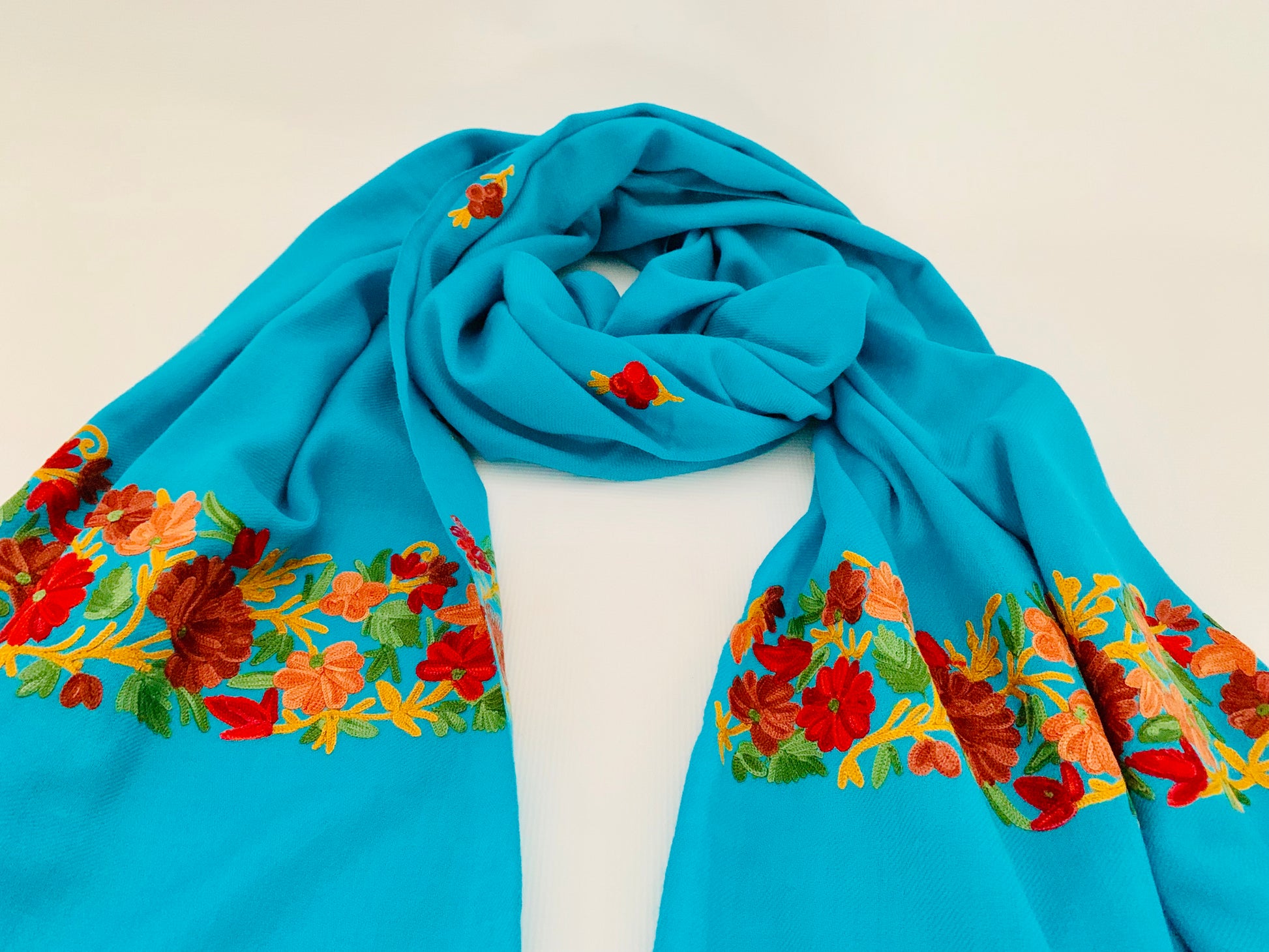 Handmade Personalised Initials Embroidery Scarf - Konmay London