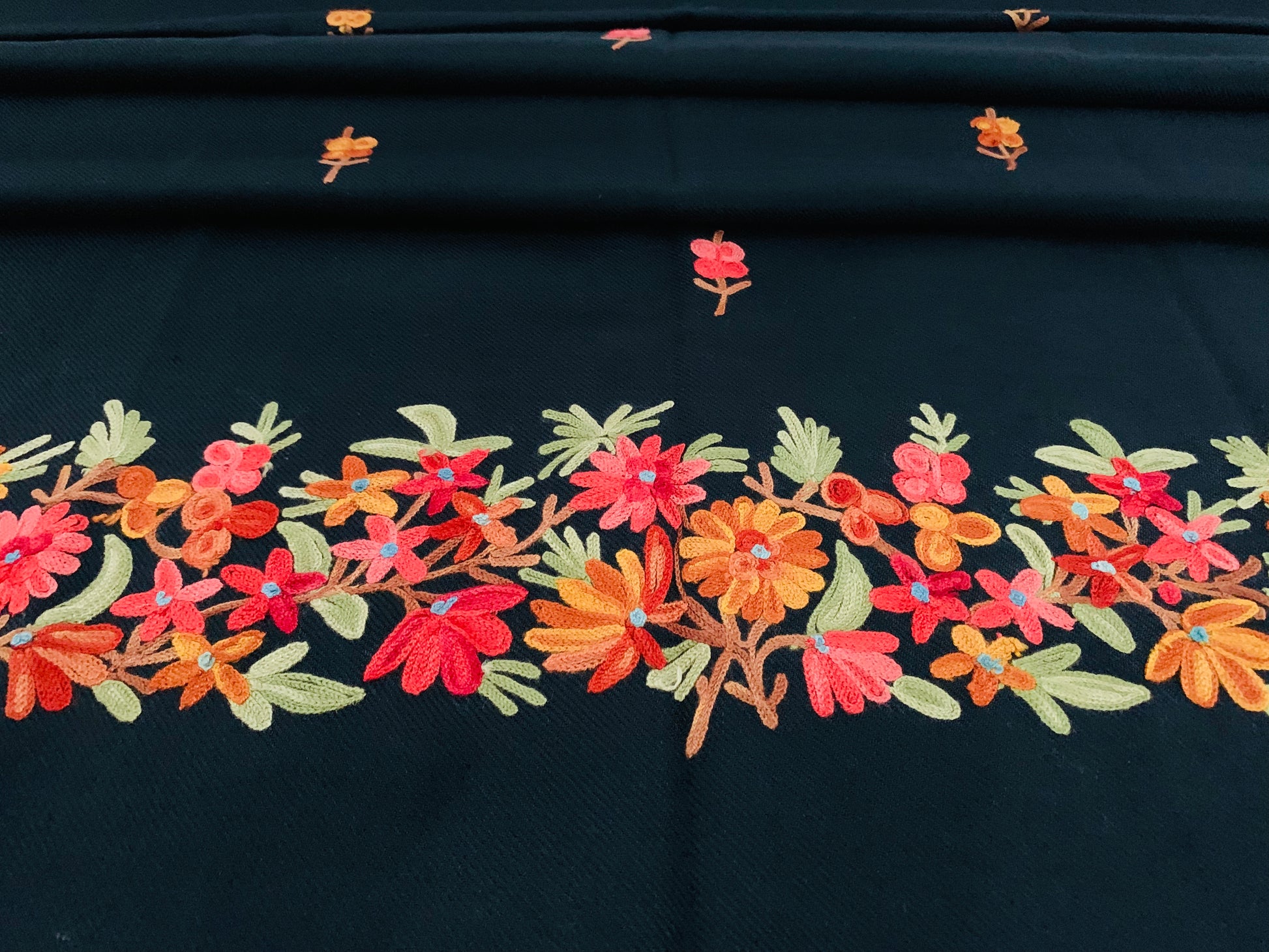 Handmade Personalised Initials Embroidery Scarf - Konmay London