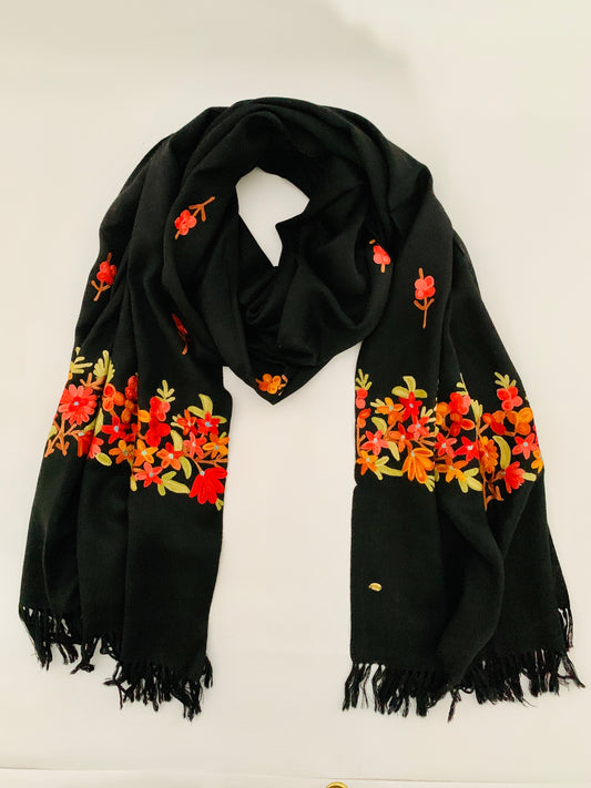 Handmade Personalised Initials Embroidery Scarf - Konmay London