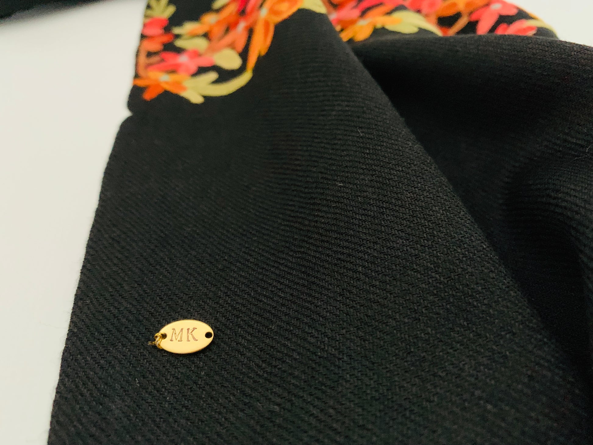 Handmade Personalised Initials Embroidery Scarf - Konmay London