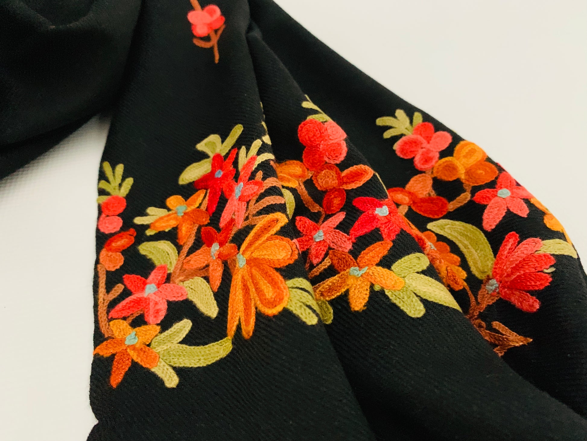 Handmade Personalised Initials Embroidery Scarf - Konmay London