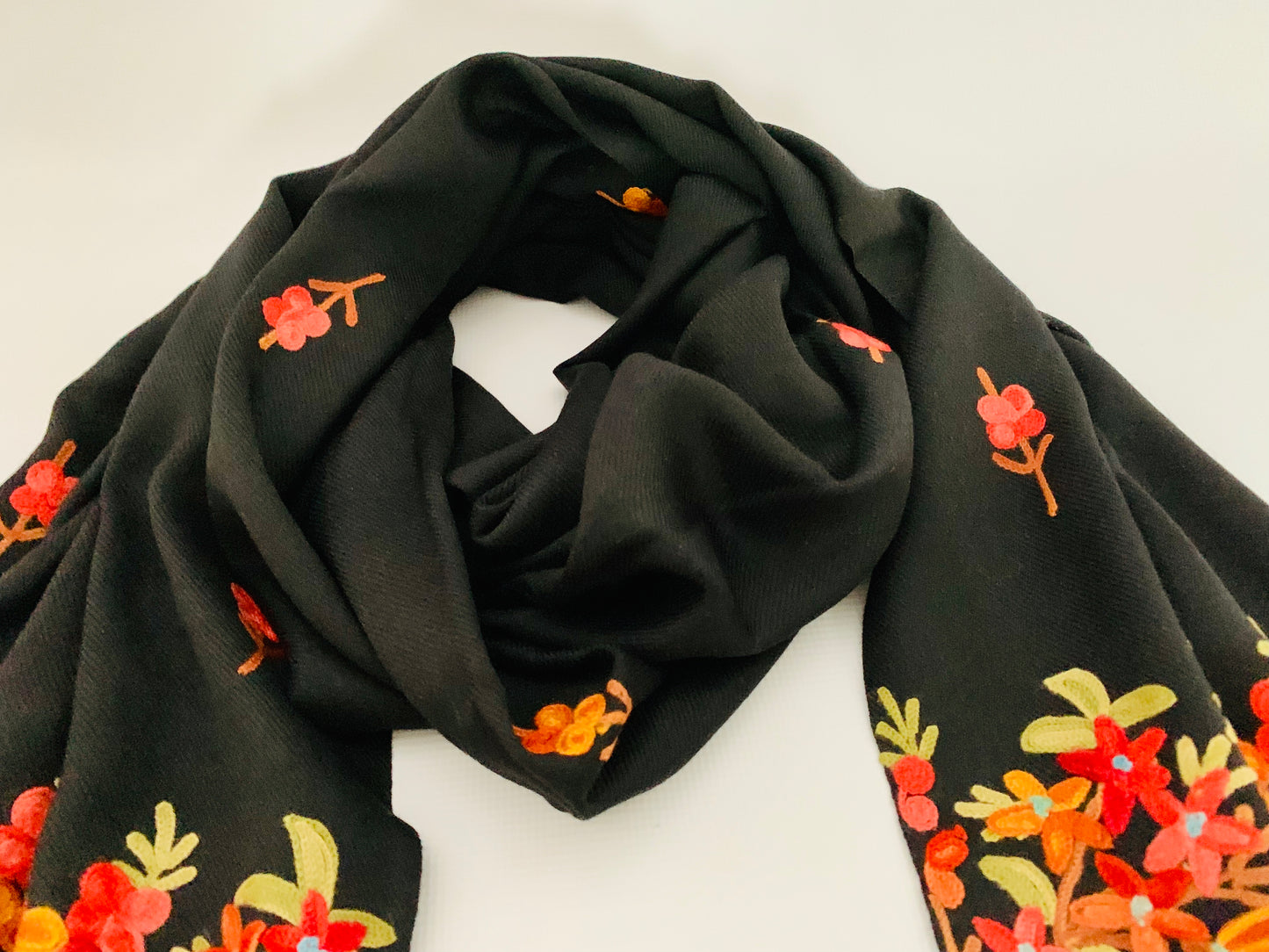 Handmade Personalised Initials Embroidery Scarf - Konmay London