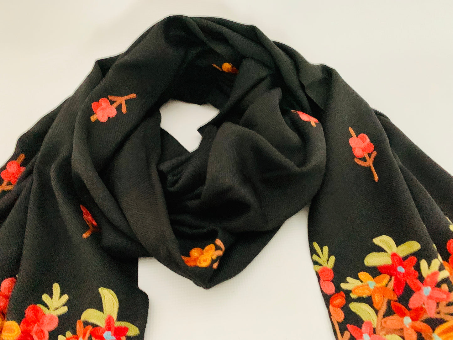 Handmade Personalised Initials Embroidery Scarf - Konmay London