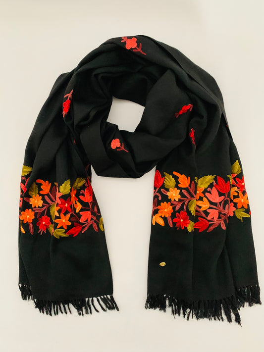 Handmade Personalised Initials Embroidery Scarf - Konmay London