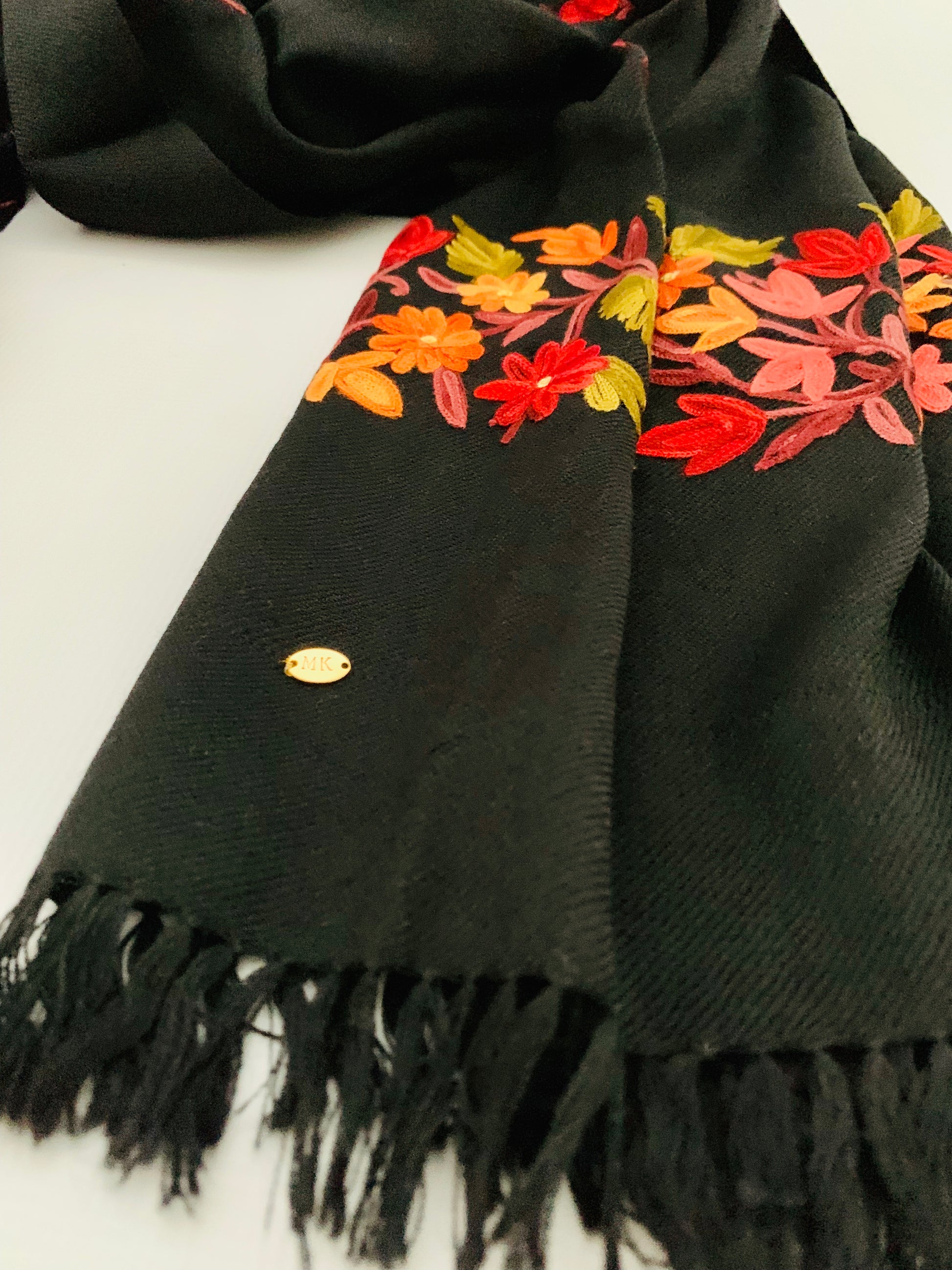 Handmade Personalised Initials Embroidery Scarf - Konmay London