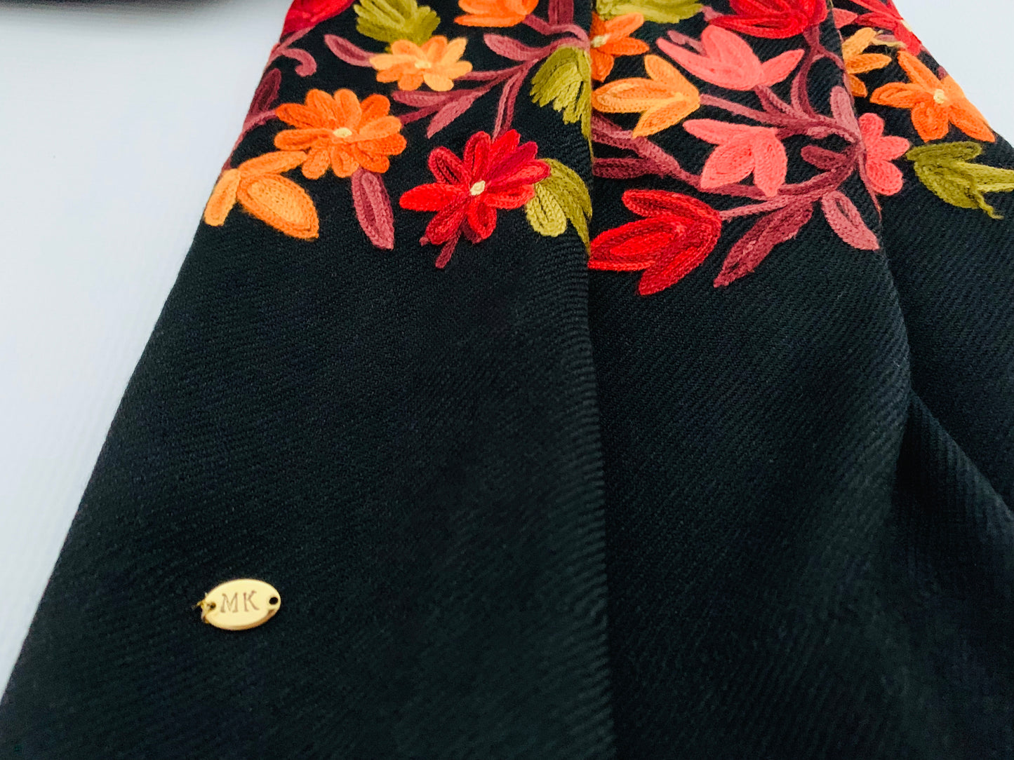 Handmade Personalised Initials Embroidery Scarf - Konmay London