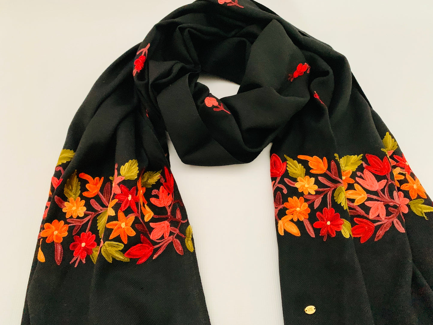 Handmade Personalised Initials Embroidery Scarf - Konmay London