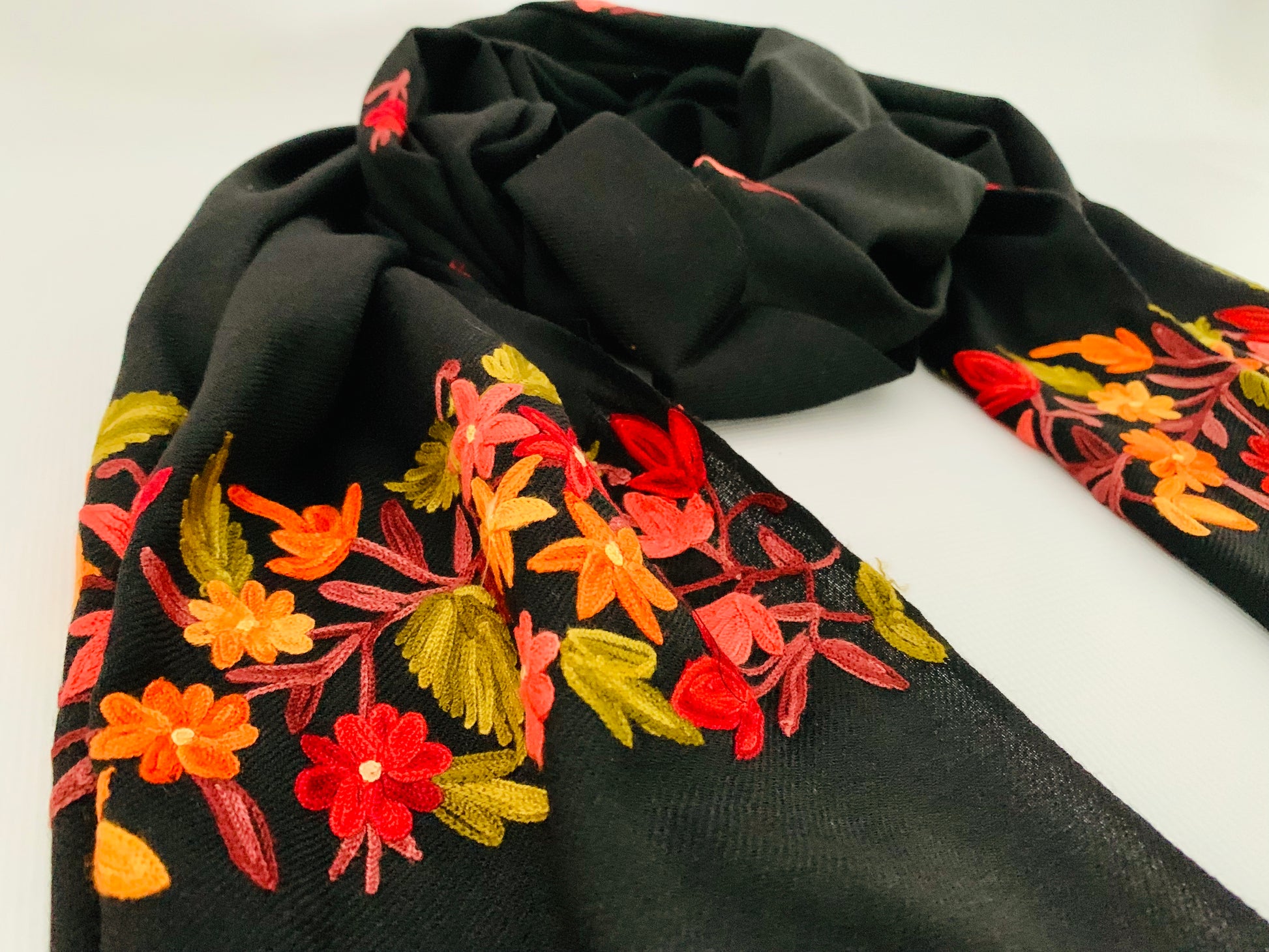 Handmade Personalised Initials Embroidery Scarf - Konmay London