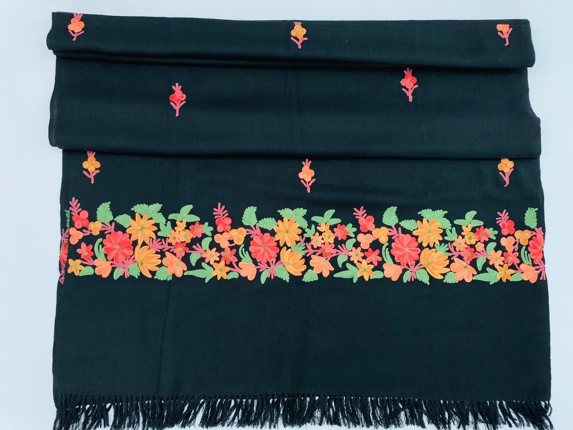 Handmade Personalised Initials Embroidery Scarf - Konmay London