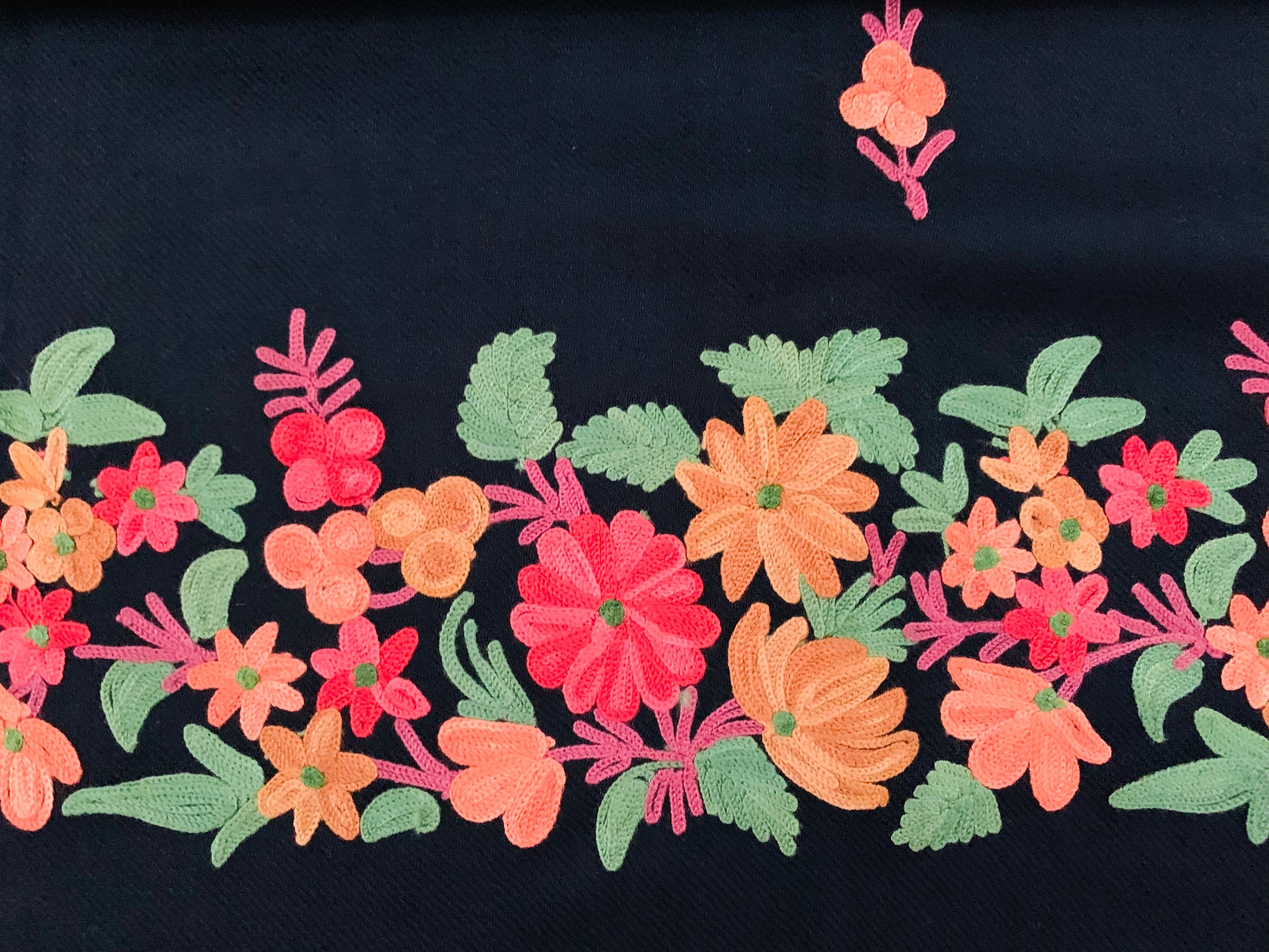 Handmade Personalised Initials Embroidery Scarf - Konmay London