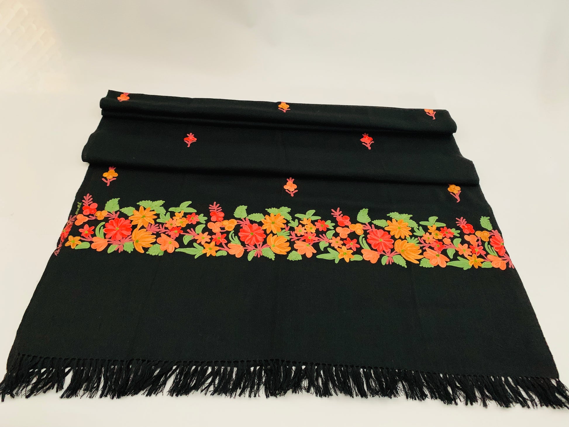 Handmade Personalised Initials Embroidery Scarf - Konmay London