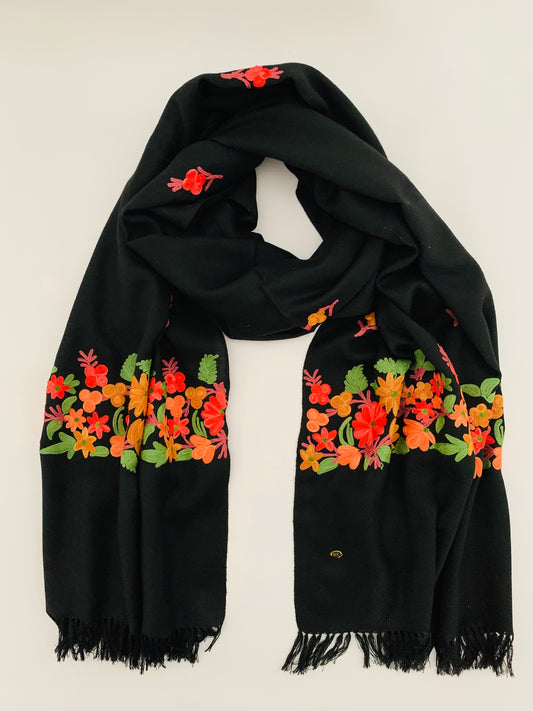 Handmade Personalised Initials Embroidery Scarf - Konmay London