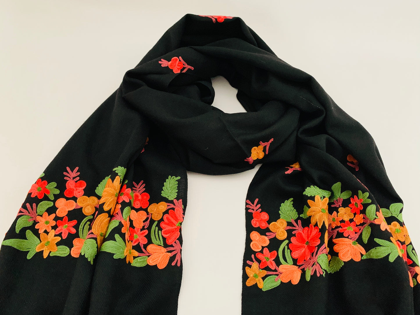 Handmade Personalised Initials Embroidery Scarf - Konmay London