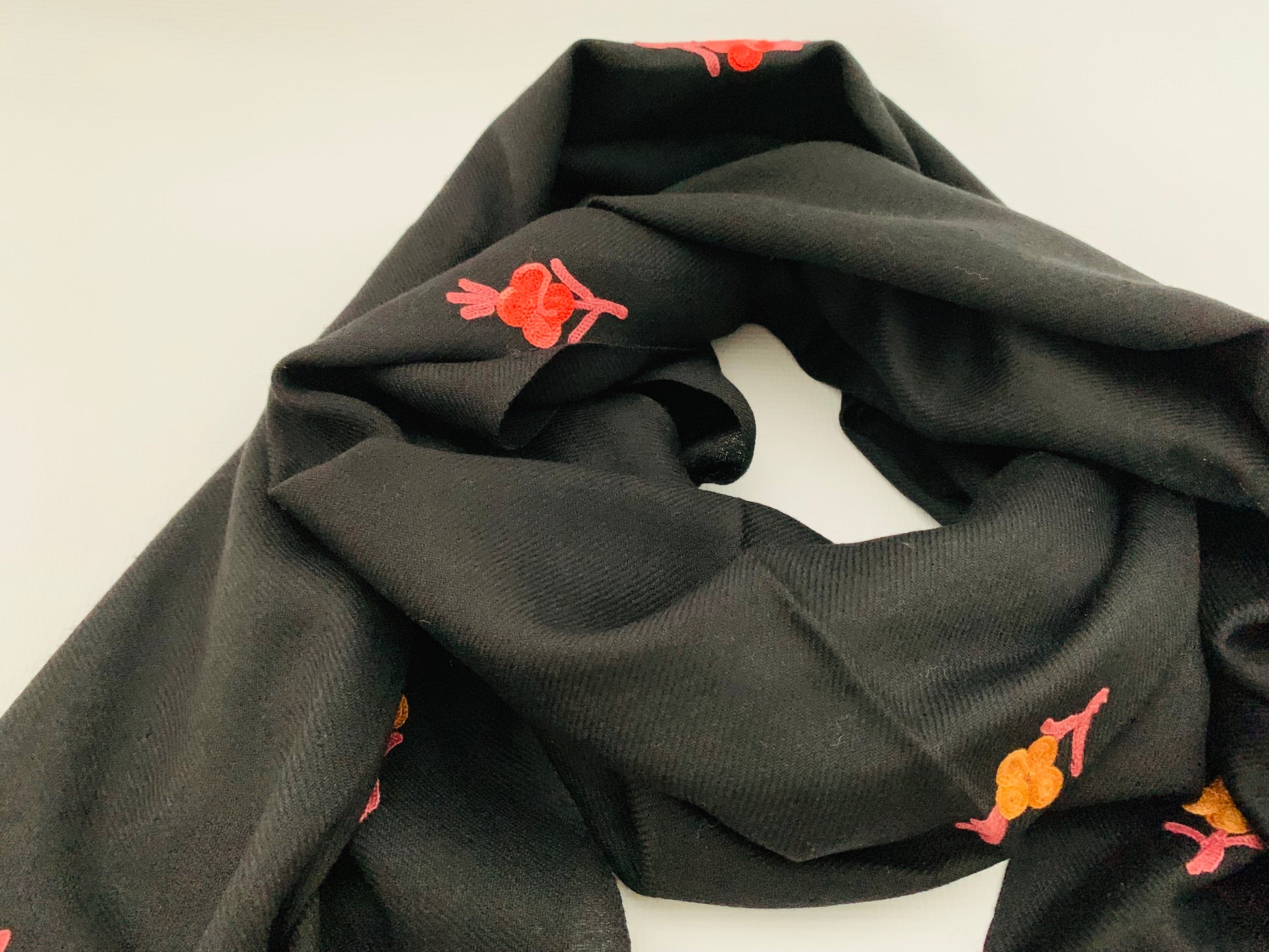 Handmade Personalised Initials Embroidery Scarf - Konmay London