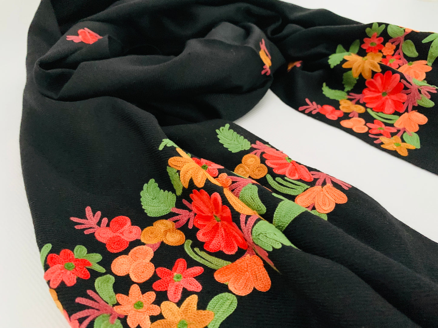 Handmade Personalised Initials Embroidery Scarf - Konmay London