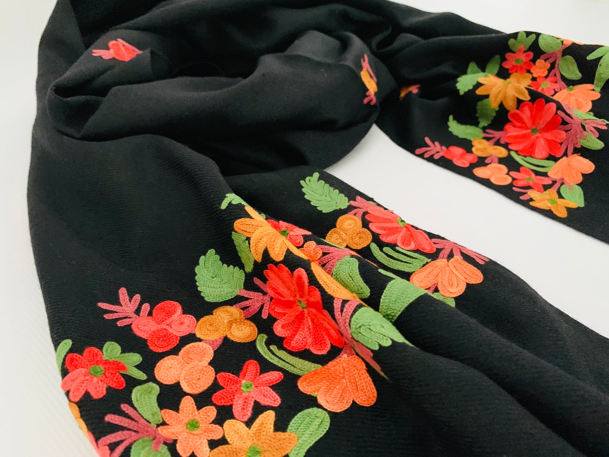 Handmade Personalised Initials Embroidery Scarf - Konmay London