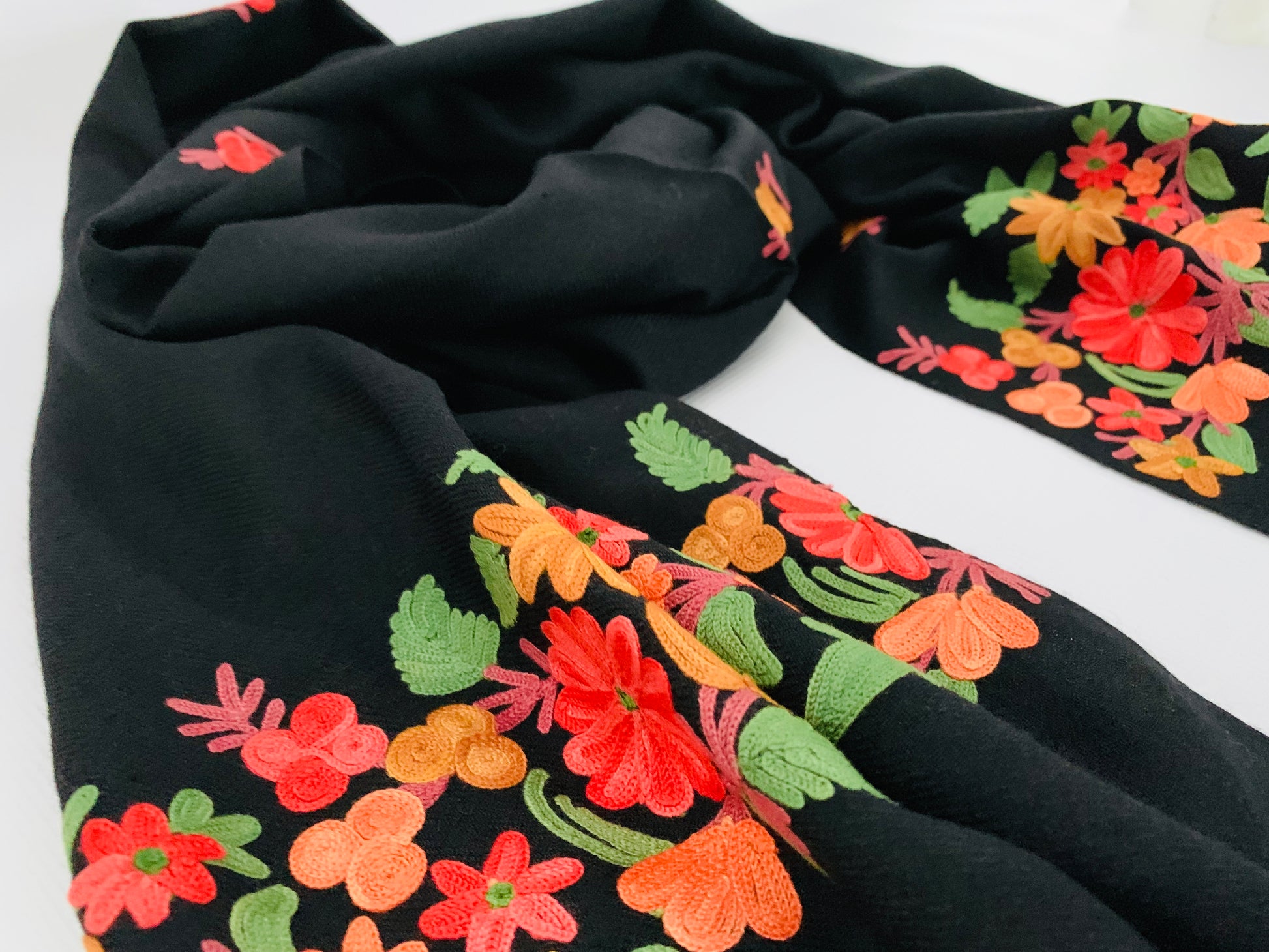 Handmade Personalised Initials Embroidery Scarf - Konmay London