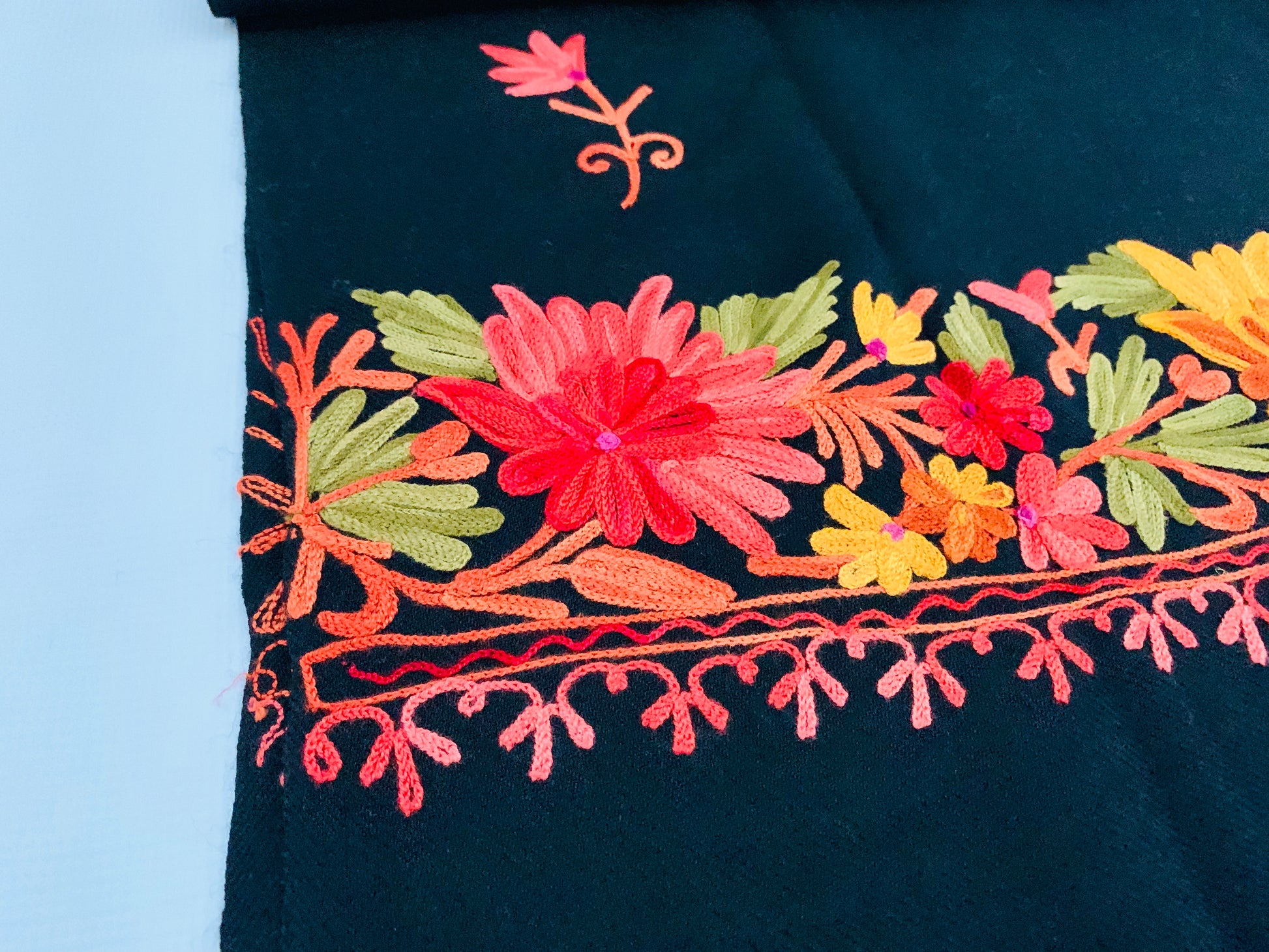 Handmade Personalised Initials Embroidery Scarf - Konmay London